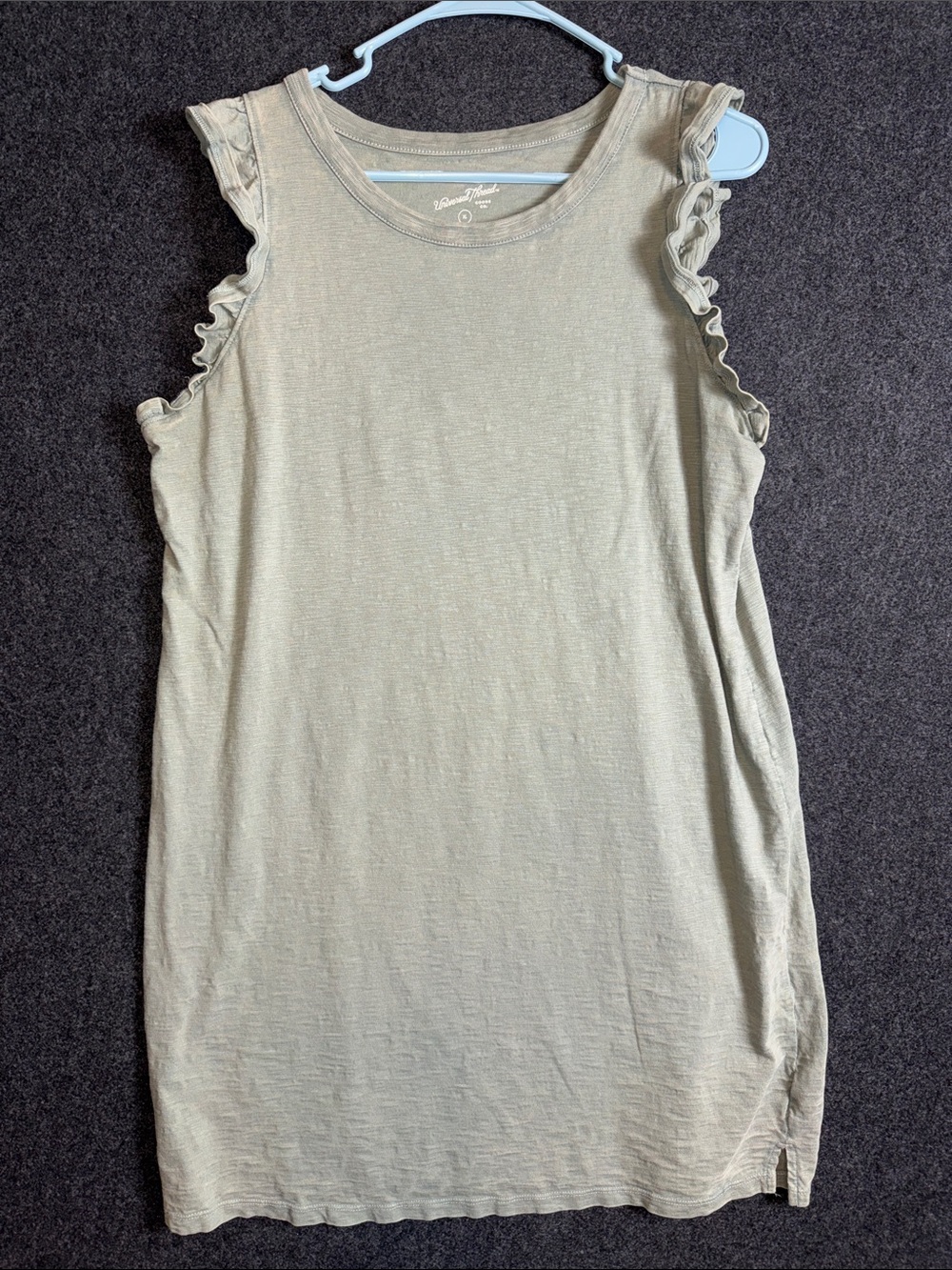 Universal Thread Olive Green Ruffle Sleeve Tank Top - Picture 3 of 8